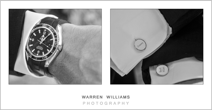 Grooms aviation watch, groom & best man cufflinks